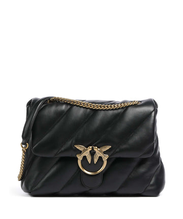 Pinko Love Puff Big Skuldertaske nero/antique gold