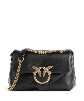 Pinko Love Puff Mini Skuldertaske nero/antique gold