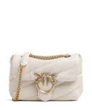 Pinko Love Puff Baby Skuldertaske bianco seta/antique gold