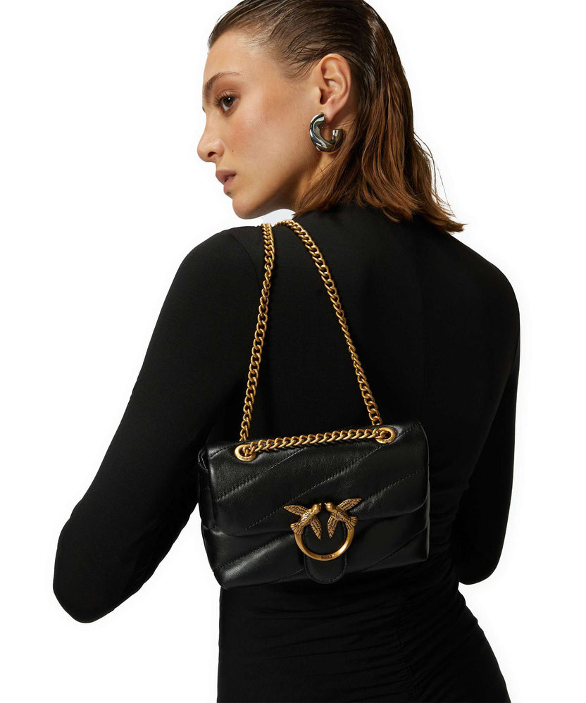 Pinko Love Puff Baby Shoulder bag nero/antique gold