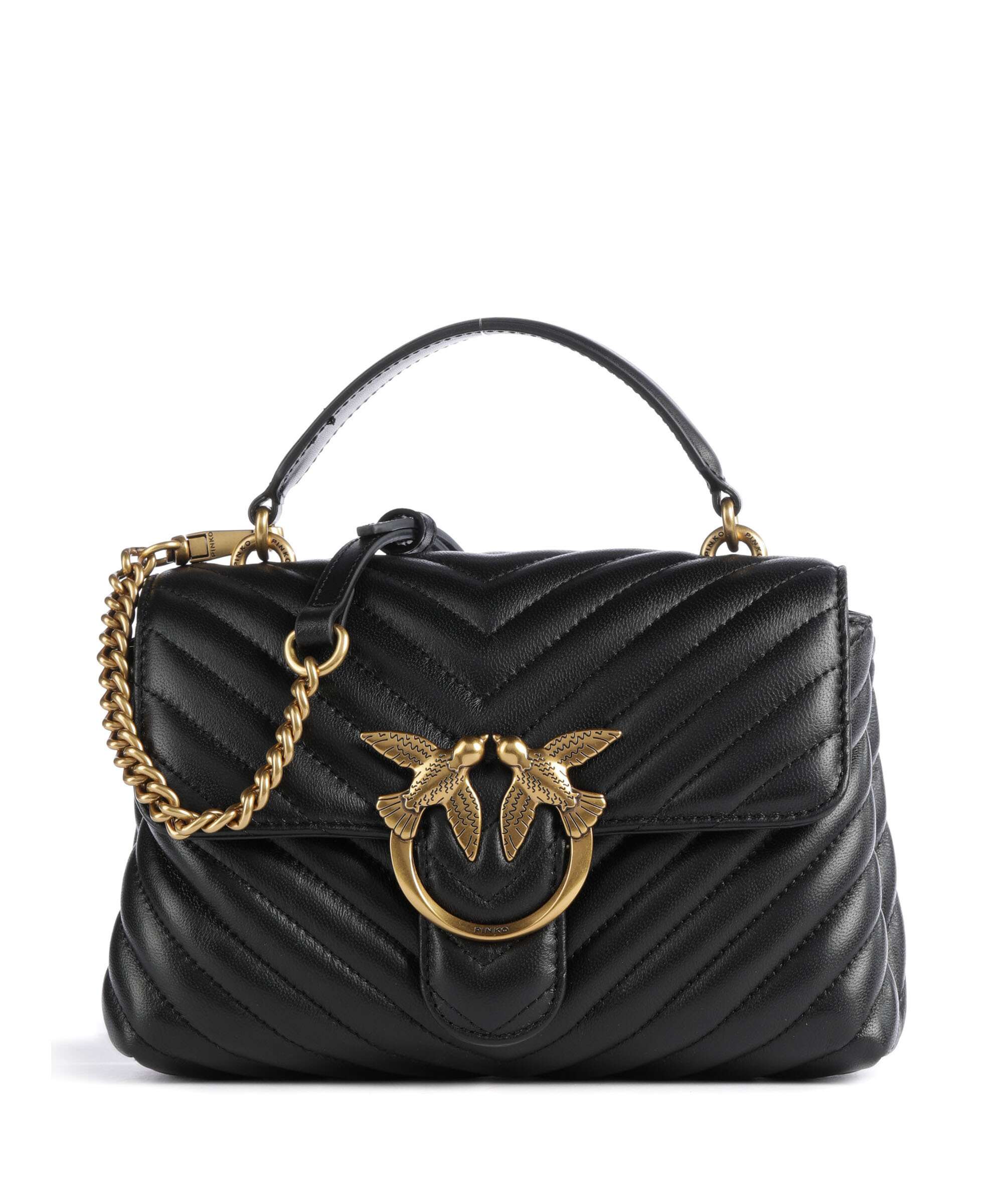 Pinko Love Lady Puff Mini Handbag nero/antique gold
