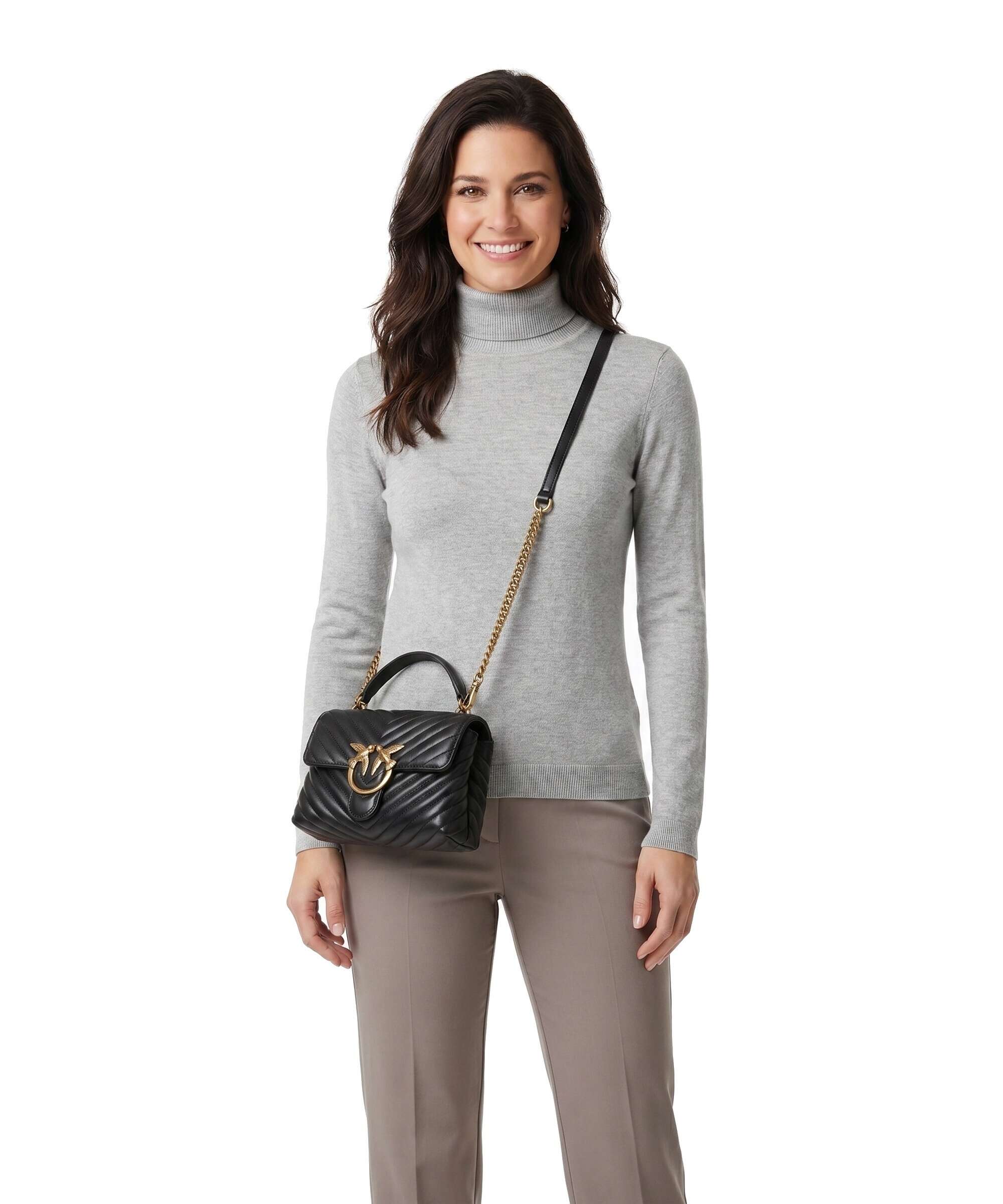 Pinko Love Lady Puff Mini Handbag nero/antique gold