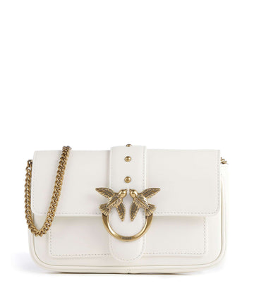 Pinko Love One Pocket Pung bianco seta/antique gold