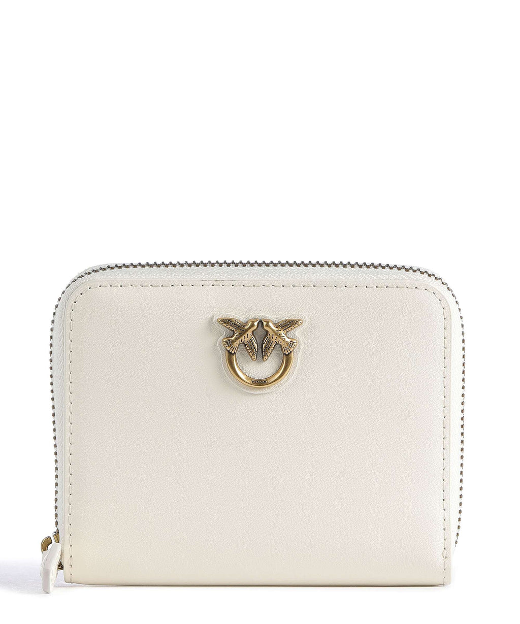Pinko Taylor Wallet bianco seta/antique gold