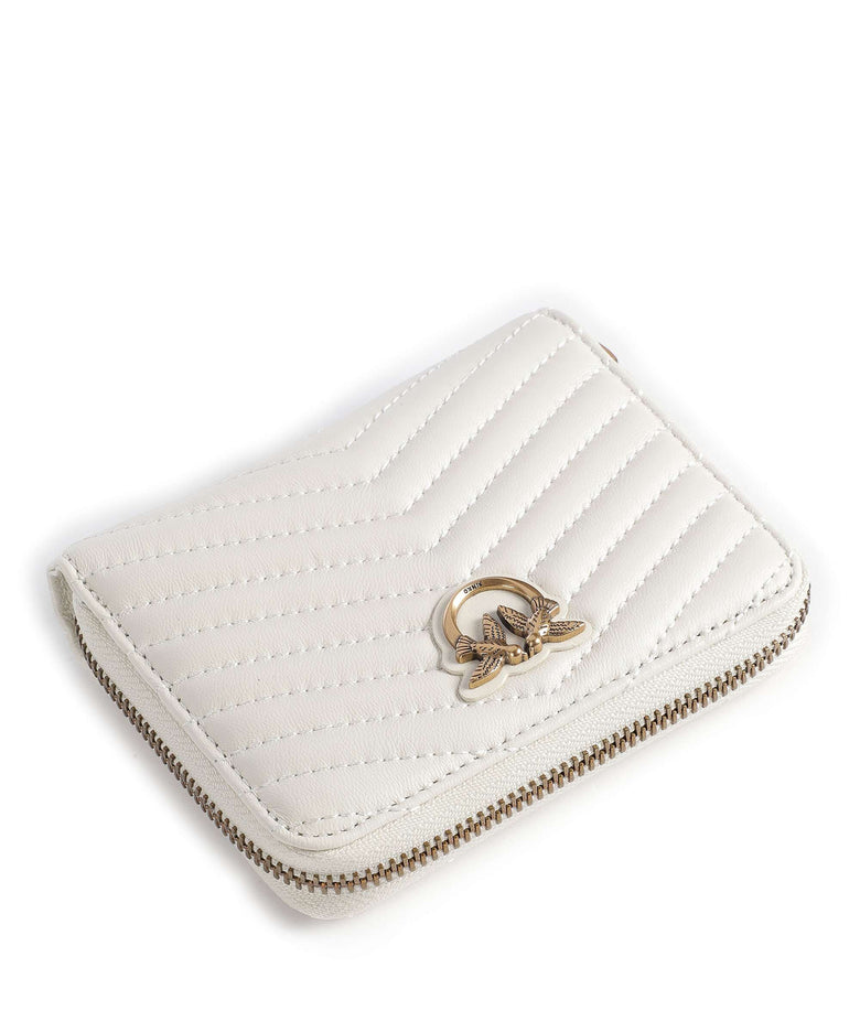 Pinko Taylor Wallet bianco seta/antique gold