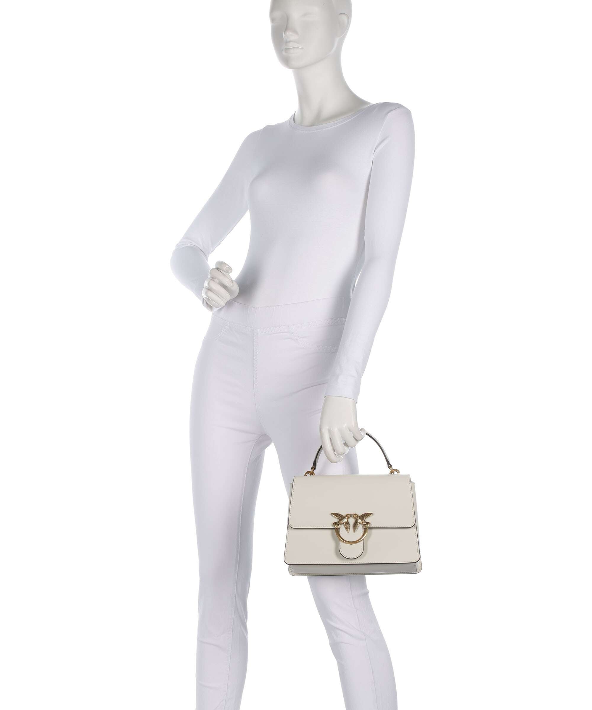 Pinko Love One Classic Handbag bianco seta/antique gold