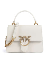 Pinko Love One Mini Crossover taske bianco seta/antique gold