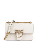 Pinko Love One Mini Skuldertaske bianco seta/antique gold