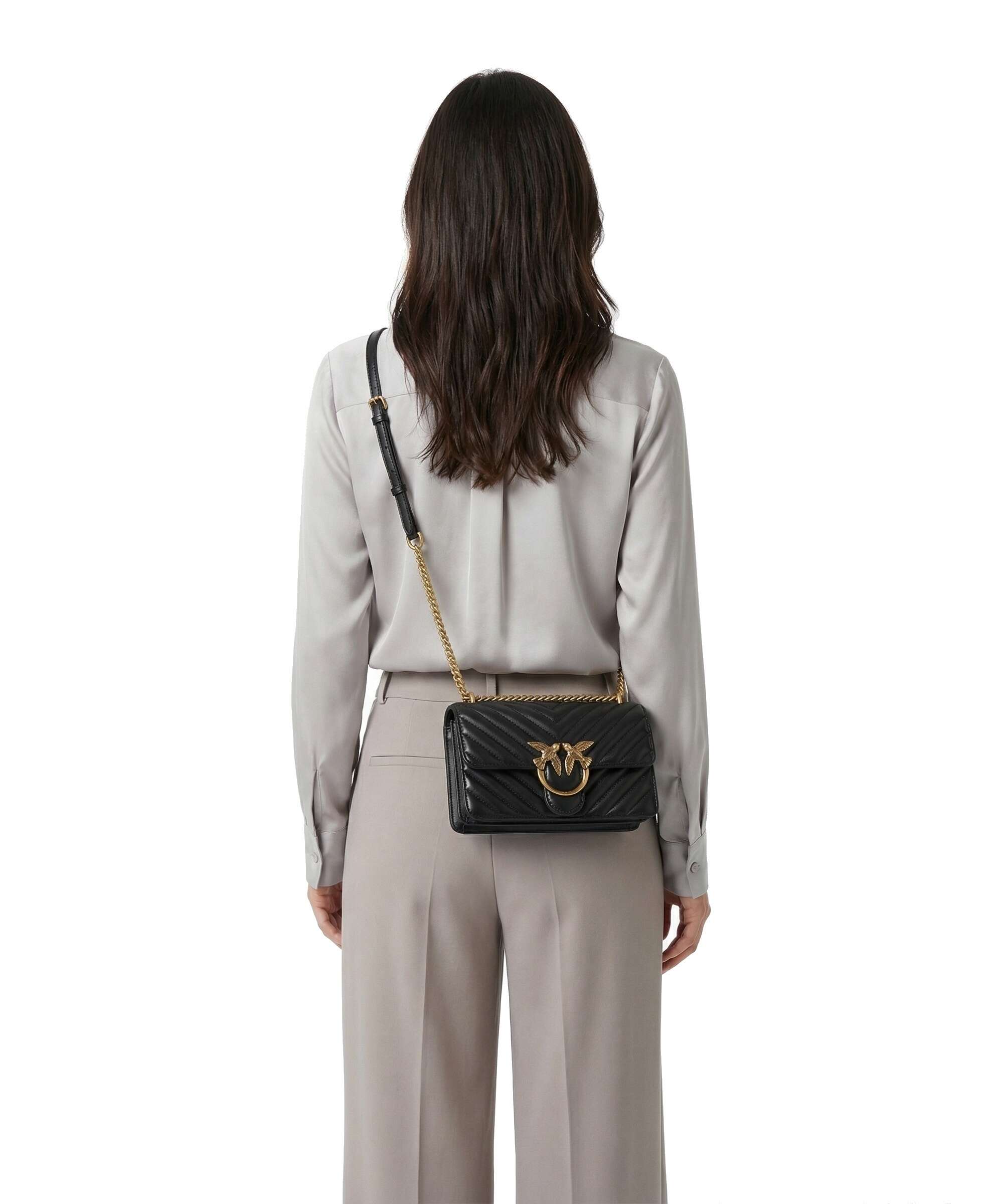 Pinko Love One Mini Shoulder bag nero/antique gold