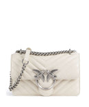 Pinko Love One Mini Skuldertaske bianco seta/old silver