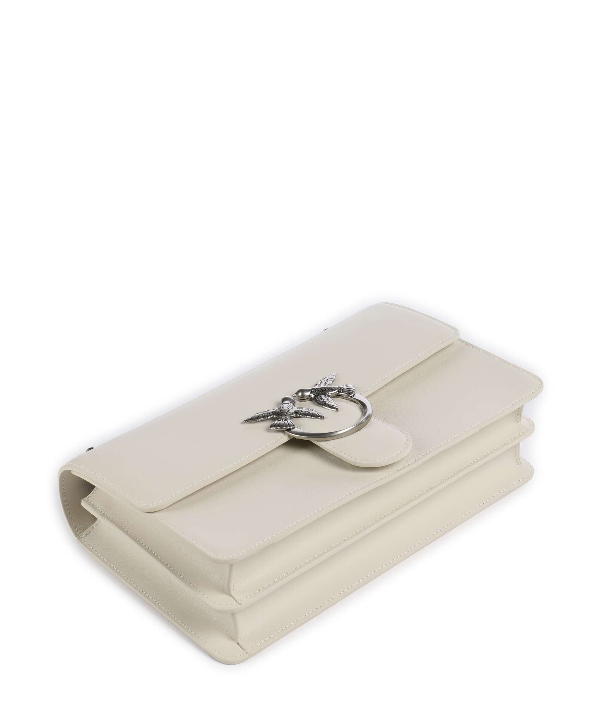 Pinko Love One Classic Shoulder bag bianco seta/old silver