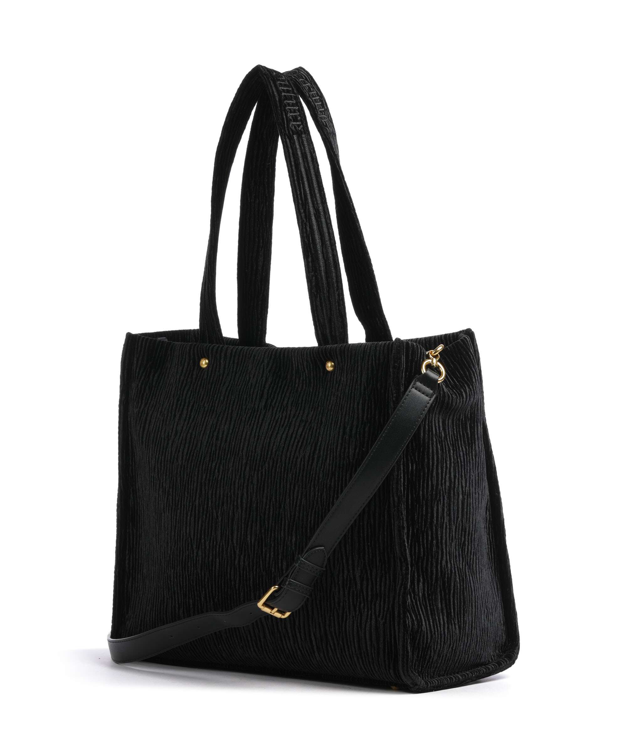 Juicy Couture Iris Crinkled Velvet L Tote bag black