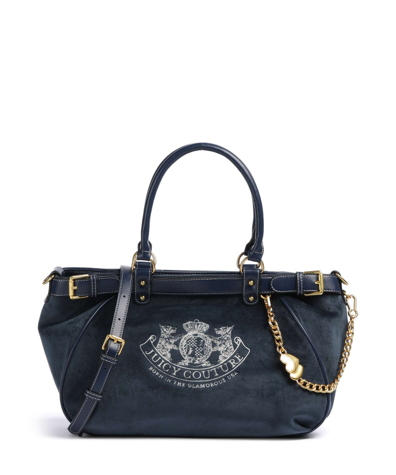Juicy Couture Twig Narrative Velvet L Tote bag blue depths