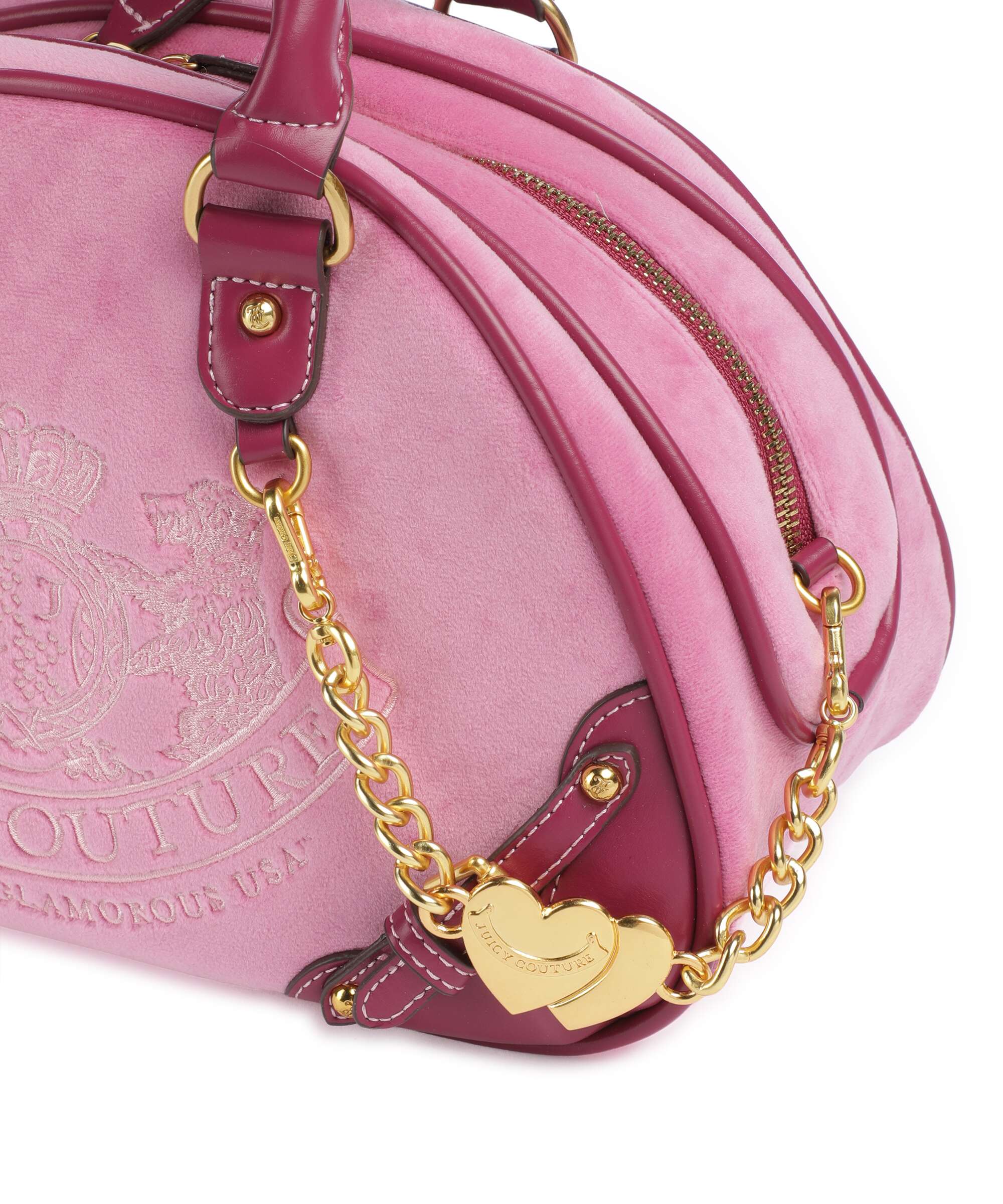 Juicy Couture Twig Narrative Velvet Handbag super pink
