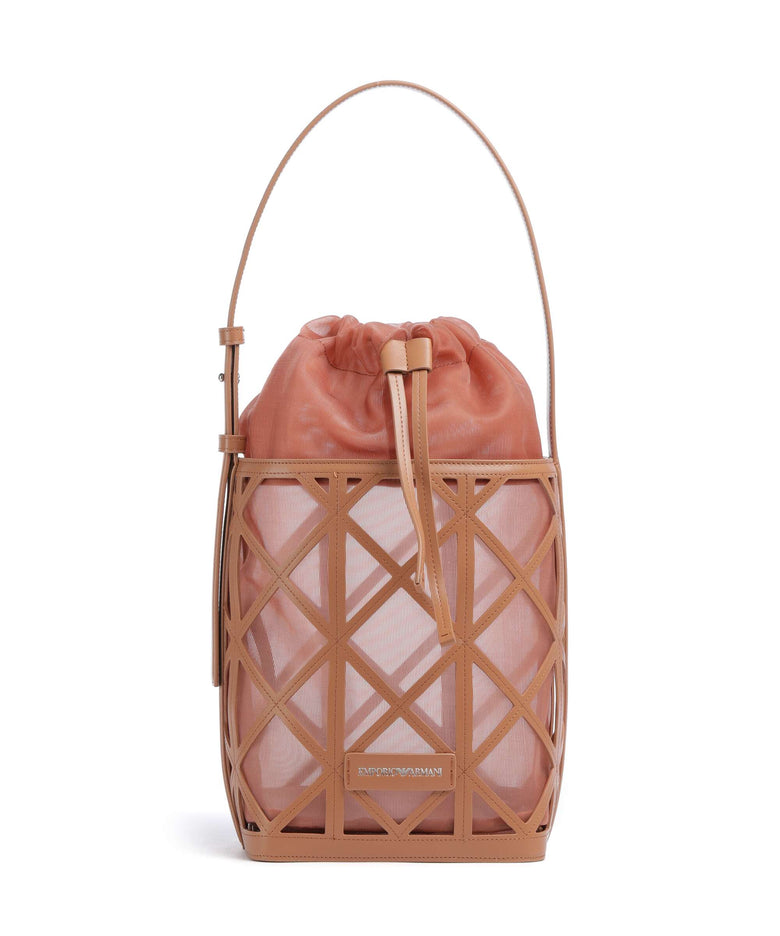 Emporio Armani Deva M Bucket bag terracotta