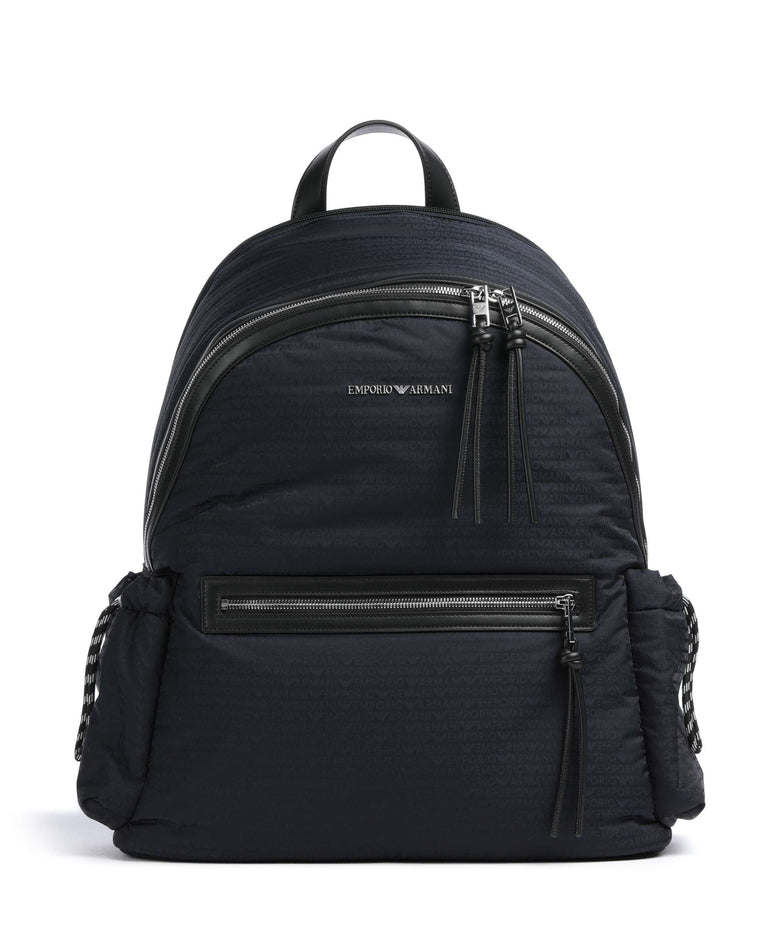 Emporio Armani Monogram Backpack iconico blu navy