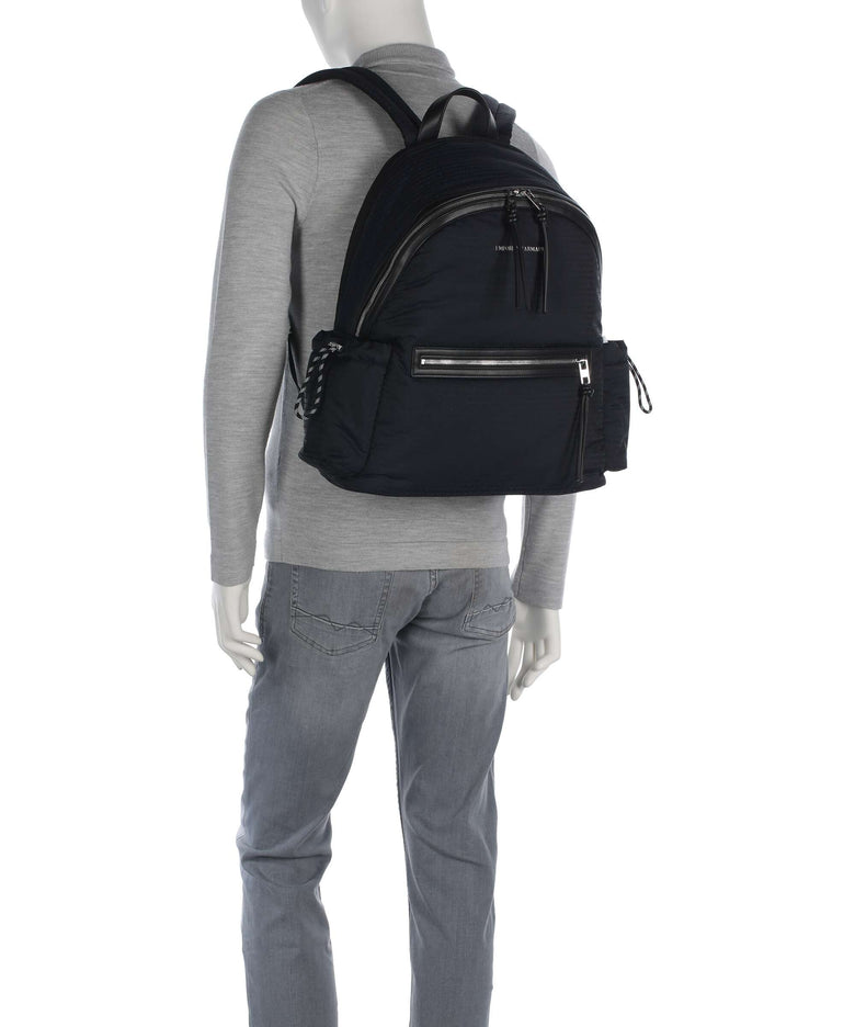Emporio Armani Monogram Backpack iconico blu navy