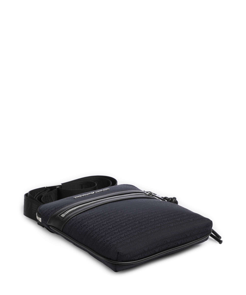 Emporio Armani Monogram Crossbody bag iconico blu navy