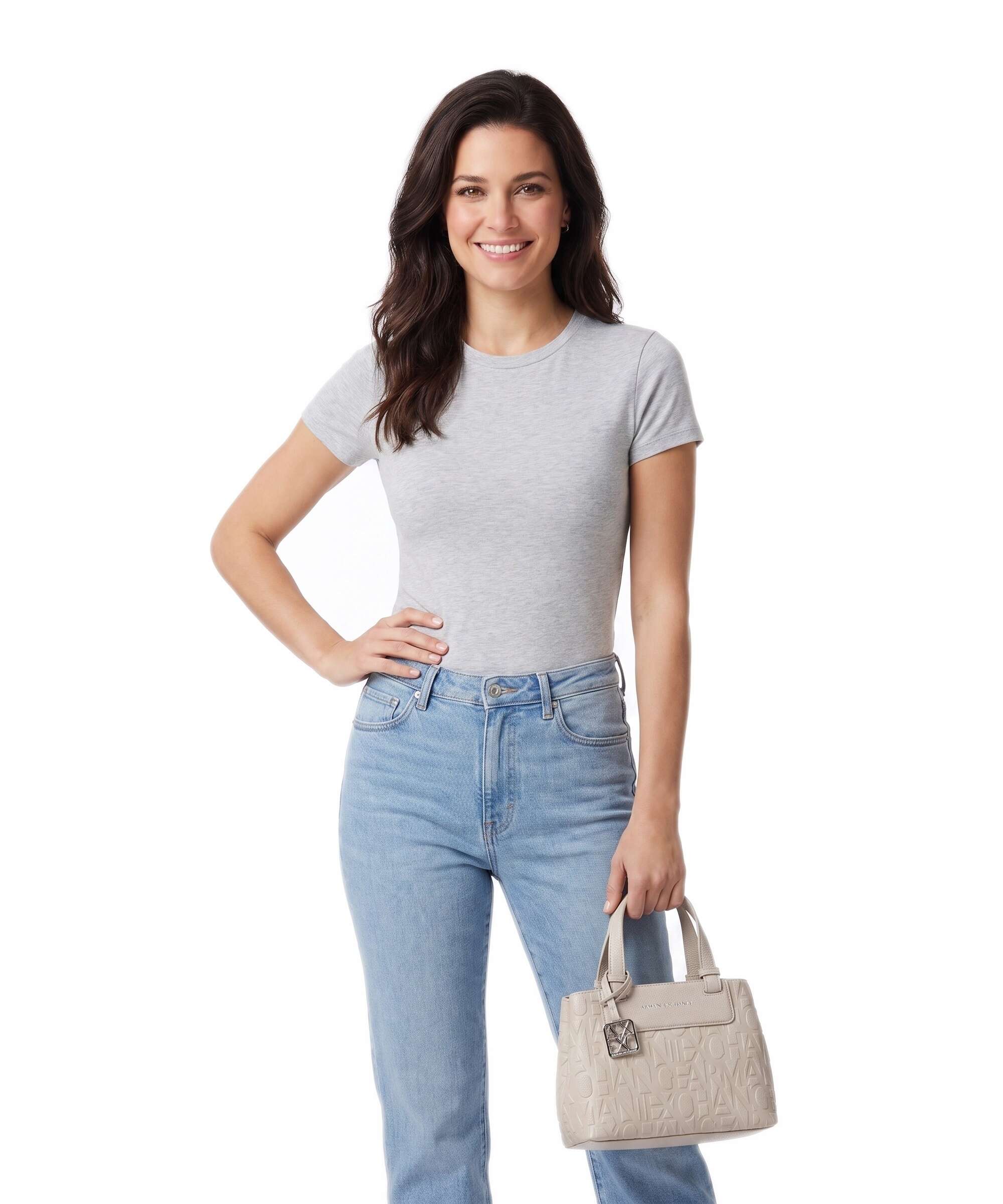 Armani Exchange Liz Monogram S Handbag script