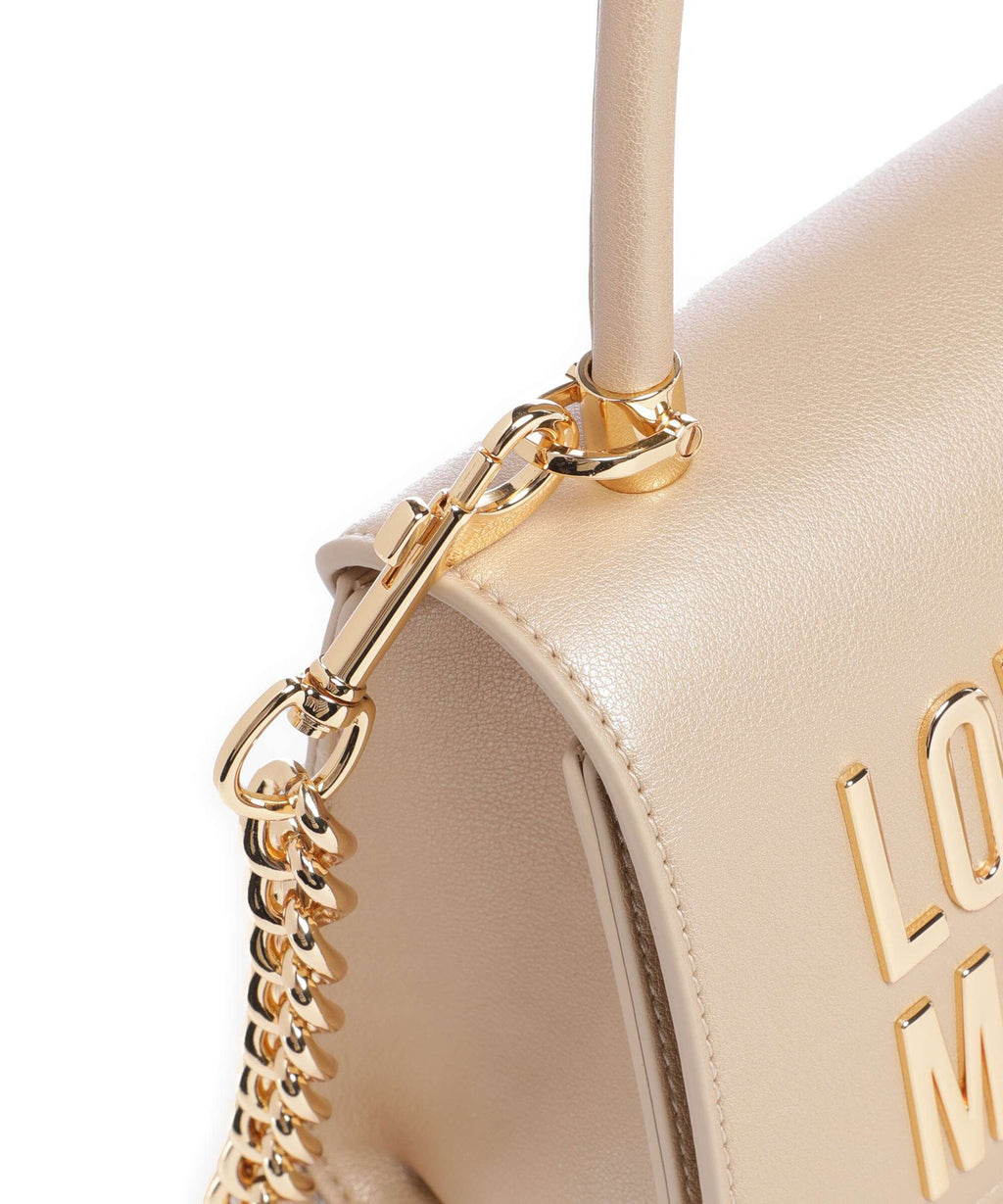 Love Moschino Bold Love Laminated Crossbody bag metallic gold