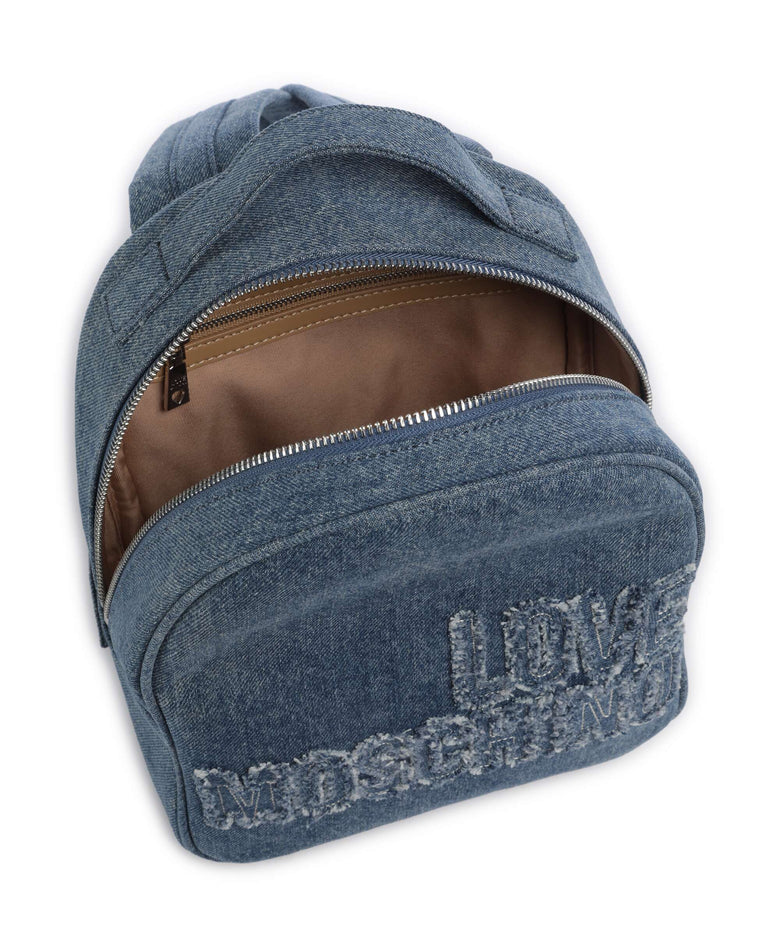 Love Moschino Denim Backpack blu