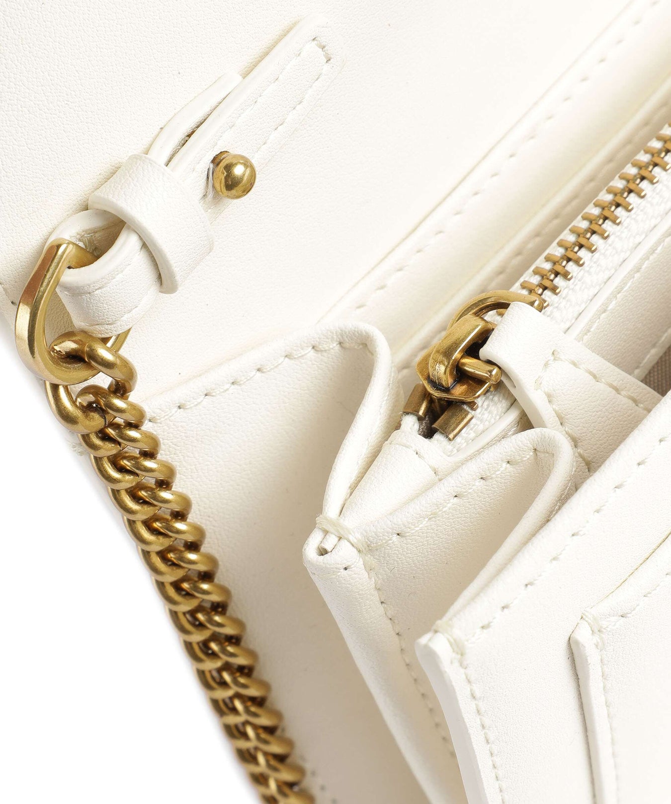 Pinko Love One Wallet bianco seta/antique gold