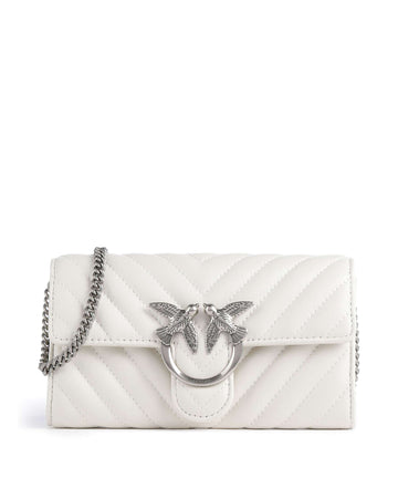 Pinko Love One Pung bianco seta/old silver