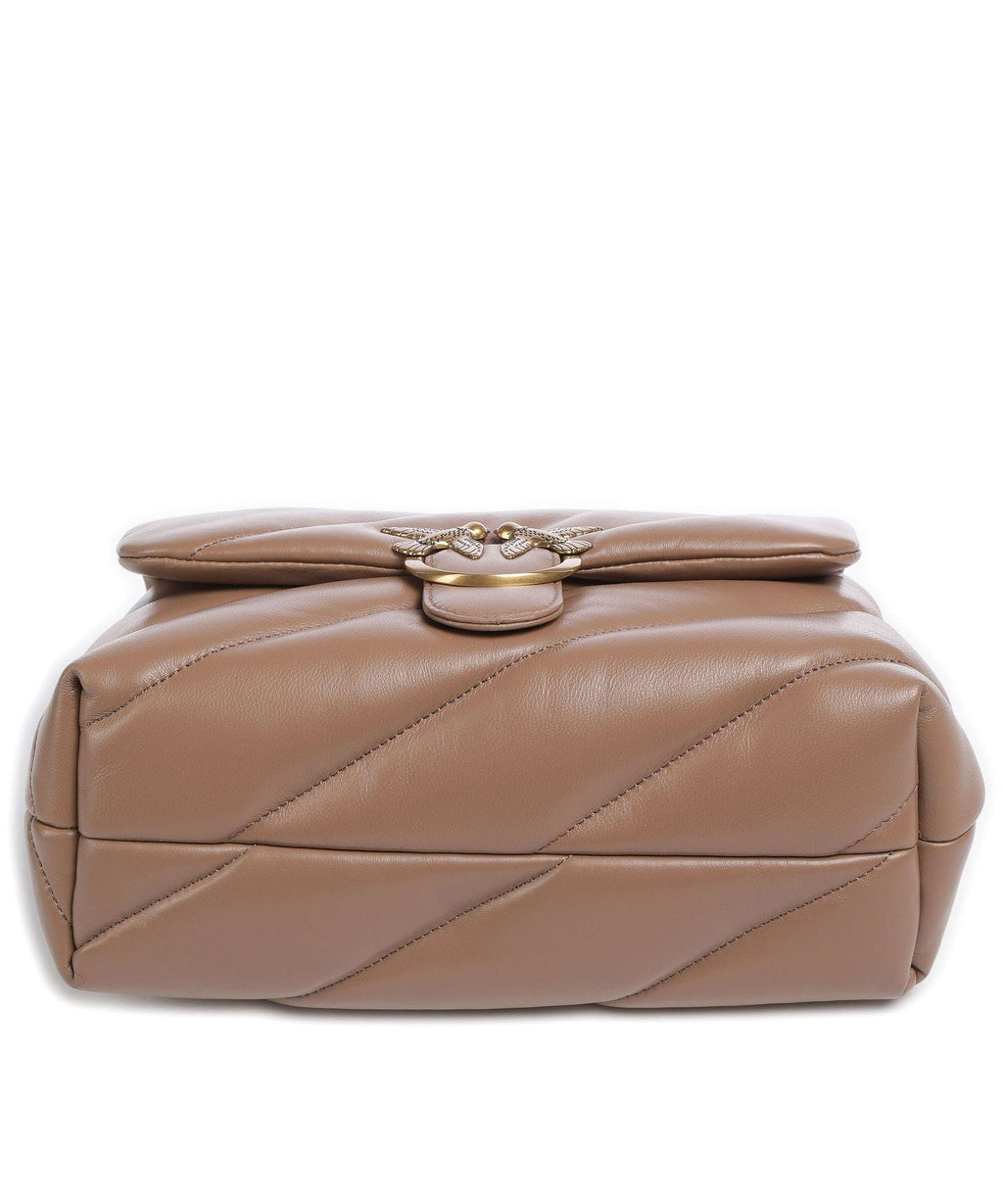 Pinko Love Puff Classic Shoulder bag biscotto zenzero/antique gold