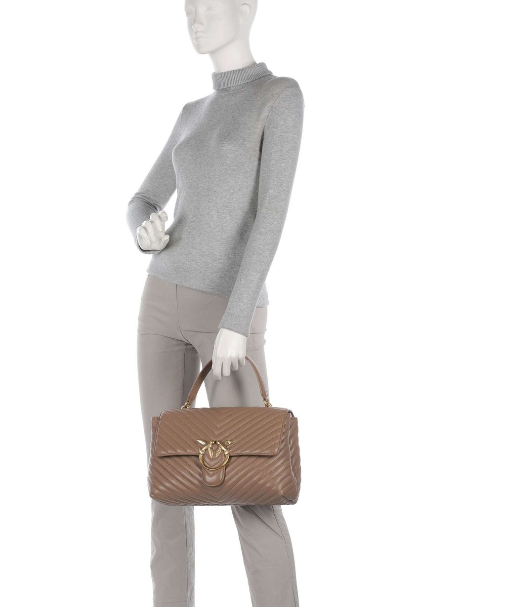 Pinko Love Lady Puff Big Handbag biscotto zenzero