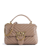 Pinko Love Lady Puff Mini Håndtaske biscotto zenzero/antique gold