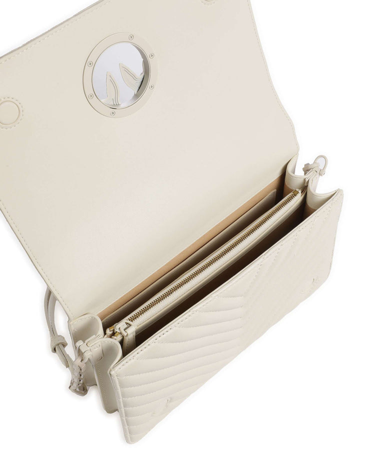 Pinko Love Click Classic Crossbody bag bianco seta