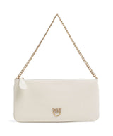 Pinko Flat Horizontal Shoulder bag bianco seta/antique gold