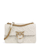 Pinko Love One Classic Skuldertaske bianco seta/antique gold