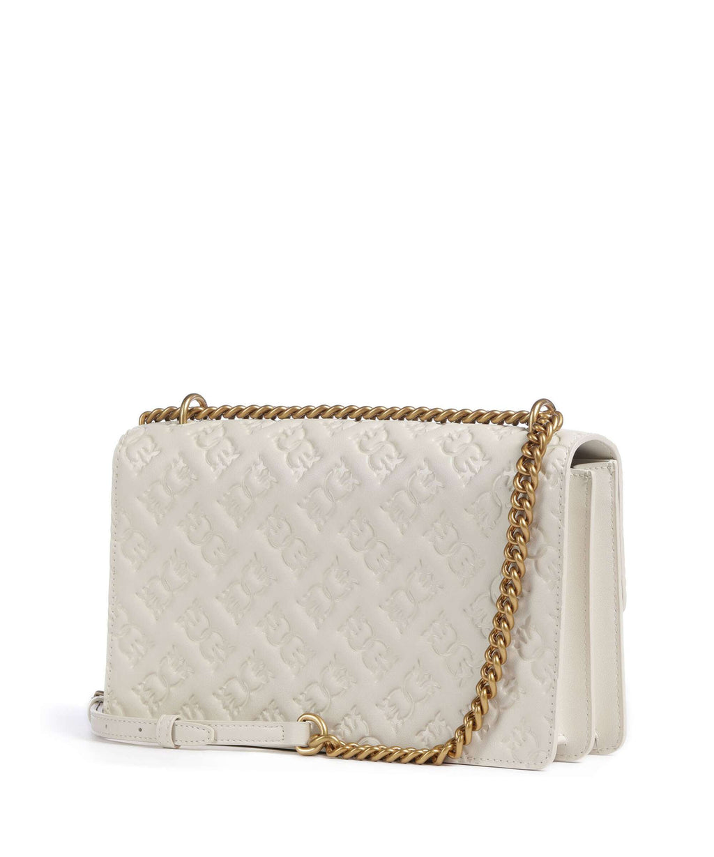 Pinko Love One Classic Shoulder bag bianco seta/antique gold