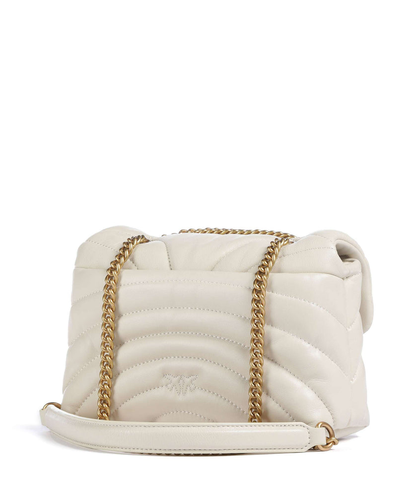 Pinko Love Puff Mini Shoulder bag bianco seta/antique gold