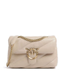 Pinko Love Puff Classic Skuldertaske beige/grigio fumo/antique gold
