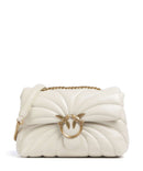 Pinko Love Puff Classic Skuldertaske bianco seta/antique gold