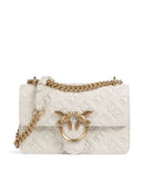 Pinko Love One Mini Skuldertaske bianco seta/antique gold
