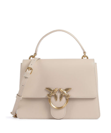 Pinko Love One Classic Håndtaske beige/grigio fumo/antique gold
