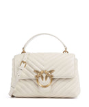 Pinko Love Lady Puff Mini Håndtaske bianco seta/antique gold