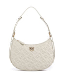Pinko Half Moon Mini Skuldertaske bianco seta/antique gold