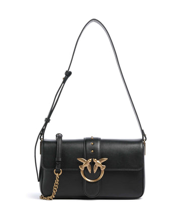 Pinko Love One Classic Slouchy Skuldertaske nero/antique gold