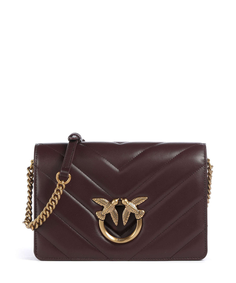 Pinko Love Click Classic Crossbody bag uva di catawba/antique gold