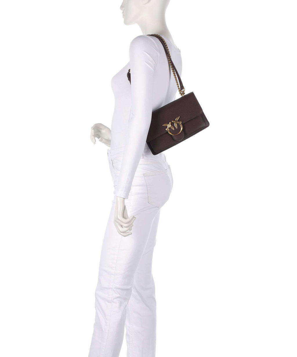 Pinko Love Soft Mini Shoulder bag uva di catawba/antique gold