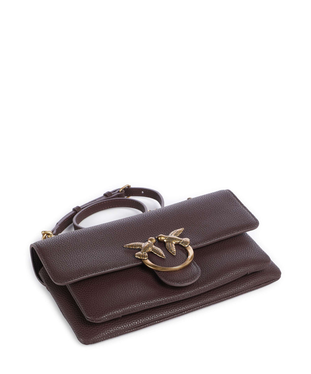 Pinko Love Soft Mini Shoulder bag uva di catawba/antique gold