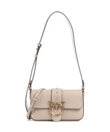Pinko Love One Mini Slouchy Skuldertaske beige/grigio fumo/antique gold