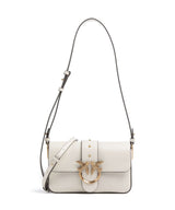 Pinko Love One Mini Slouchy Skuldertaske bianco seta/antique gold