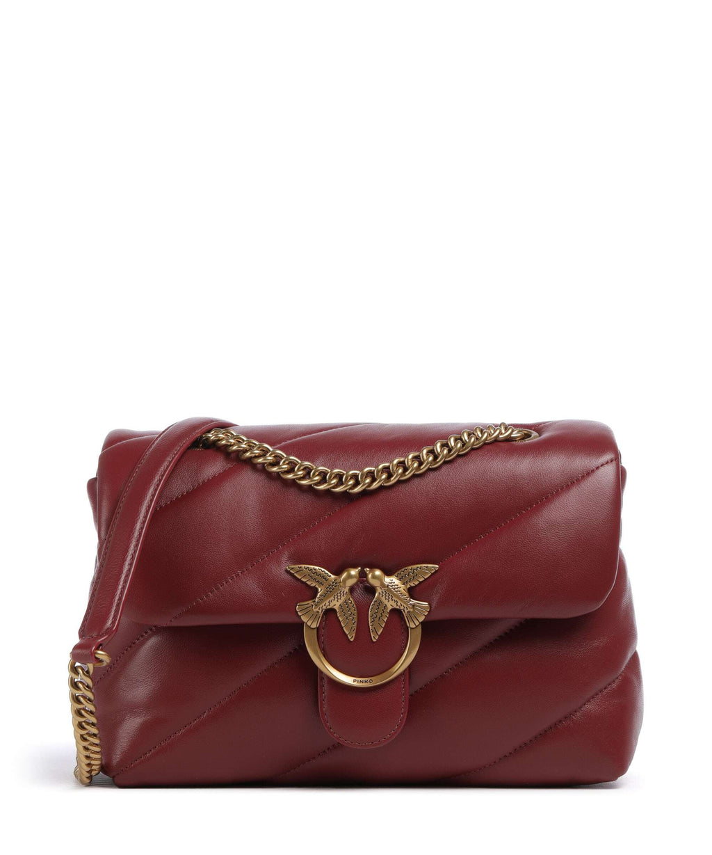 Pinko Love Puff Classic Shoulder bag bordeaux merlot/antique gold
