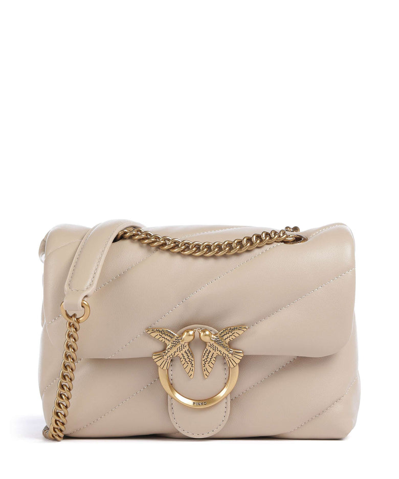 Pinko Love Puff Mini Shoulder bag beige/grigio fumo/antique gold