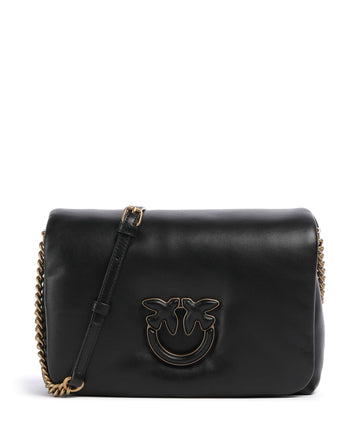 Pinko Love Click Puff Classic Crossover taske nero/antique gold